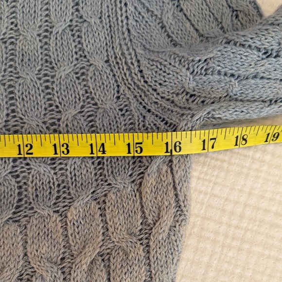 Sparrow Women's Cable Knit Sweater - Blue and Cream - Picture 11 of 13